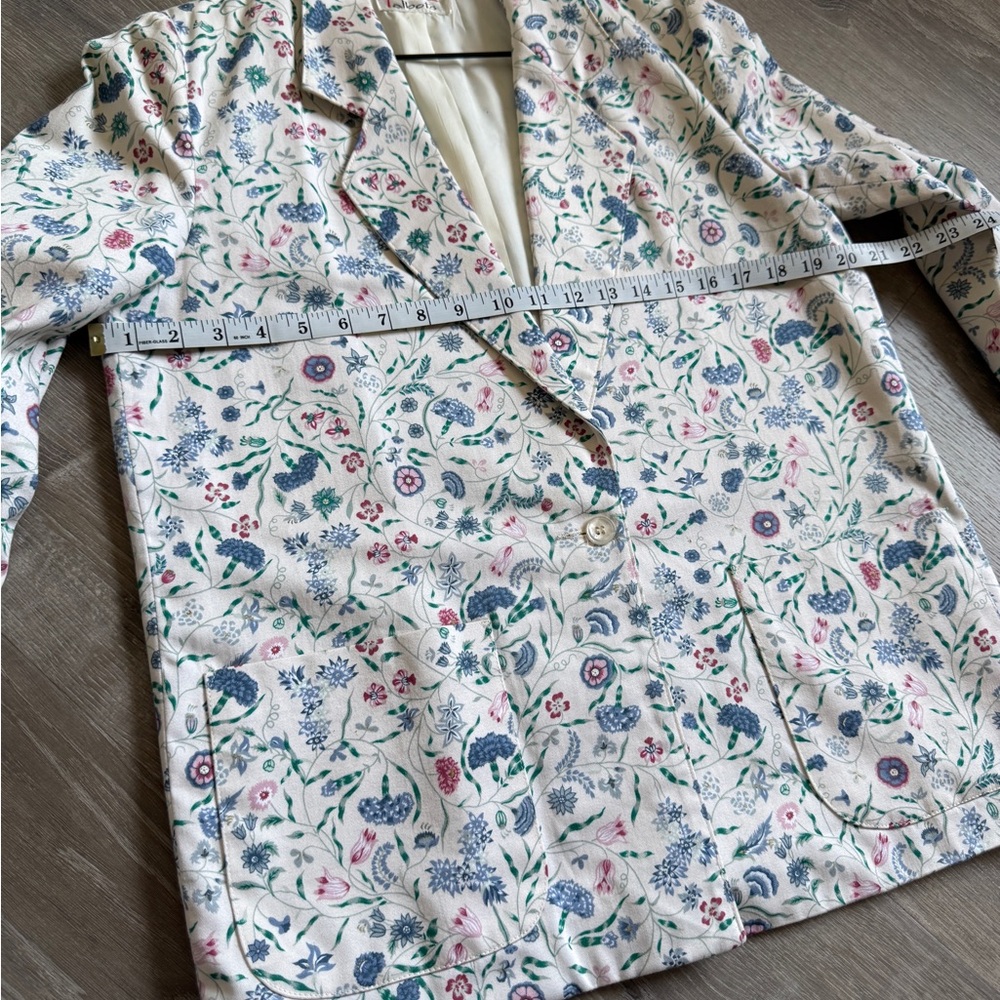 Vintage Talbots Floral Patterned Blazer-Size 4 - Picture 8 of 14